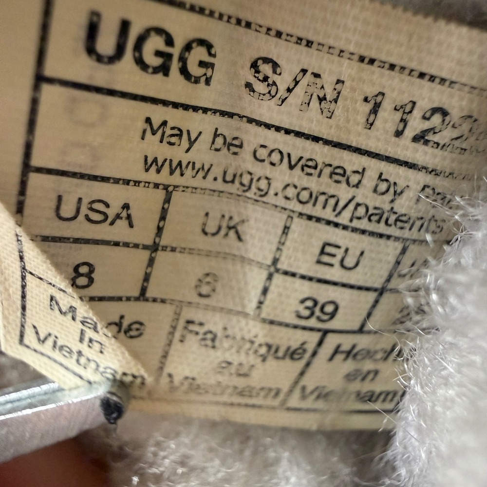 UGG Disquette Suede Platform Slippers Goat Grey Womens 8 1122550‎ - Picture 7 of 13